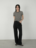 high waist straight denim pants