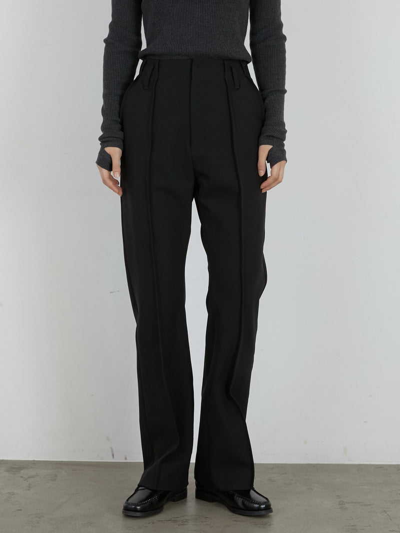 pintuck stretch pants