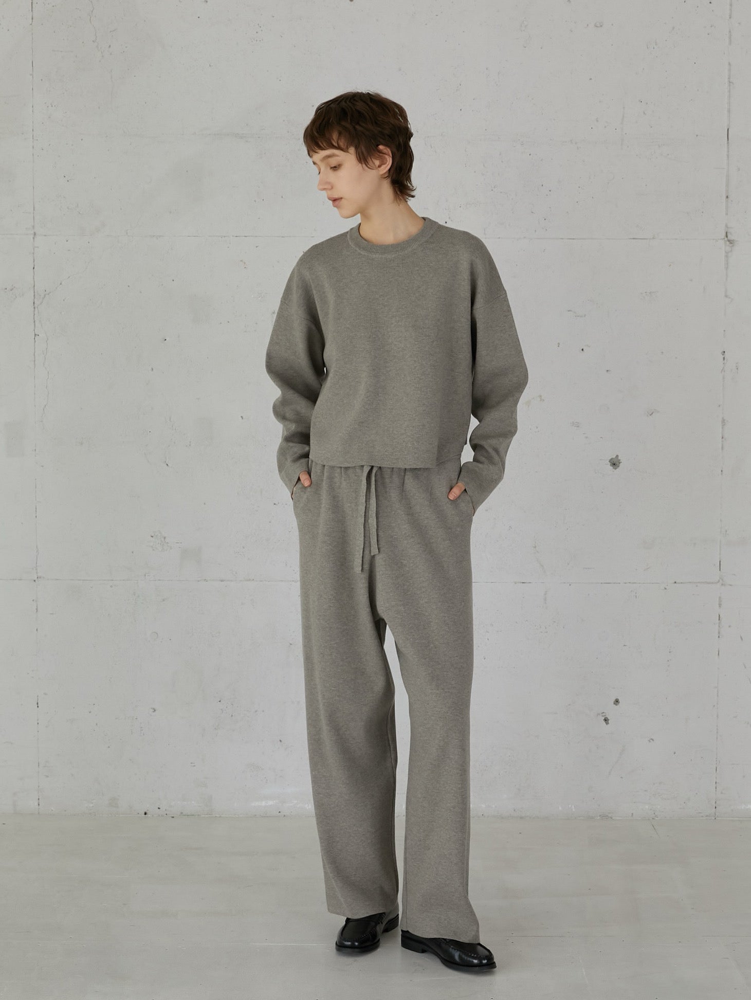 LA PEAU DE GEM アンチピリングニットパンツ ブラウン36 antipilling knit pants – LA PEAU DE GEM