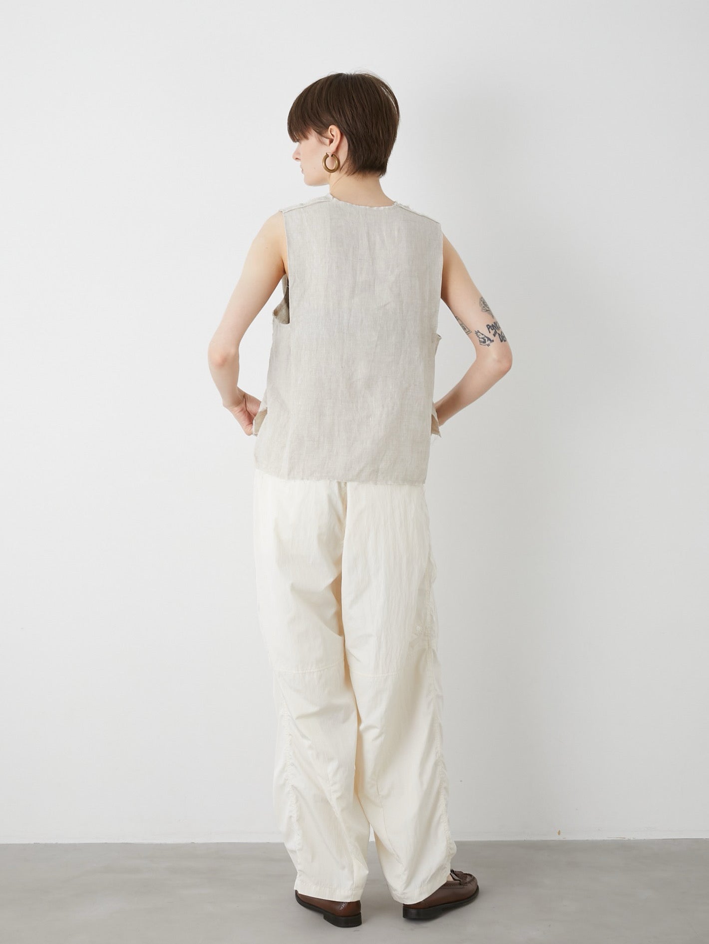 ブラウス シャツ 「LA PEAU DE GEM」natural v neck blouse/ナチュラルVネックブラウス レディース セール】【LA PEAU DE GEM】natural v neck blouse/ナチュラルV
