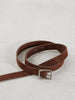 double face leather belt