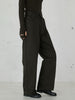 high waist straight twill pants