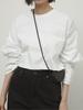 sleeve tuck cropped tee