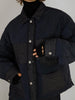 denim quilting blouson