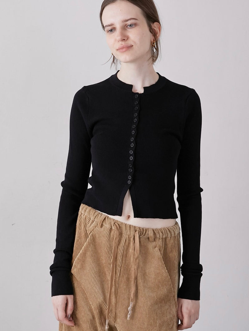 washable full button knit