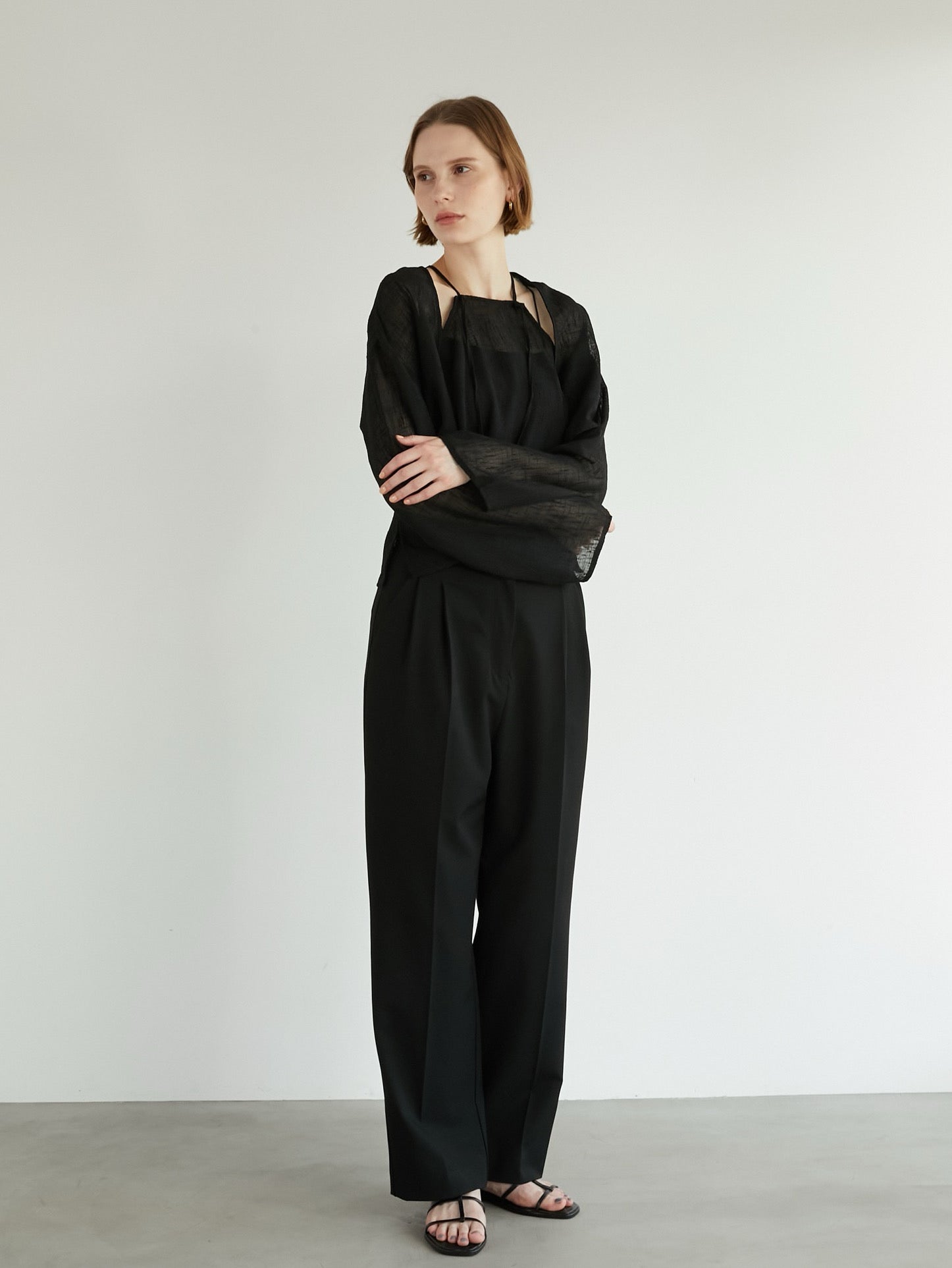 トップス LA PEAU DE GEM two piece linen like top two piece linen like tops – LA PEAU DE GEM