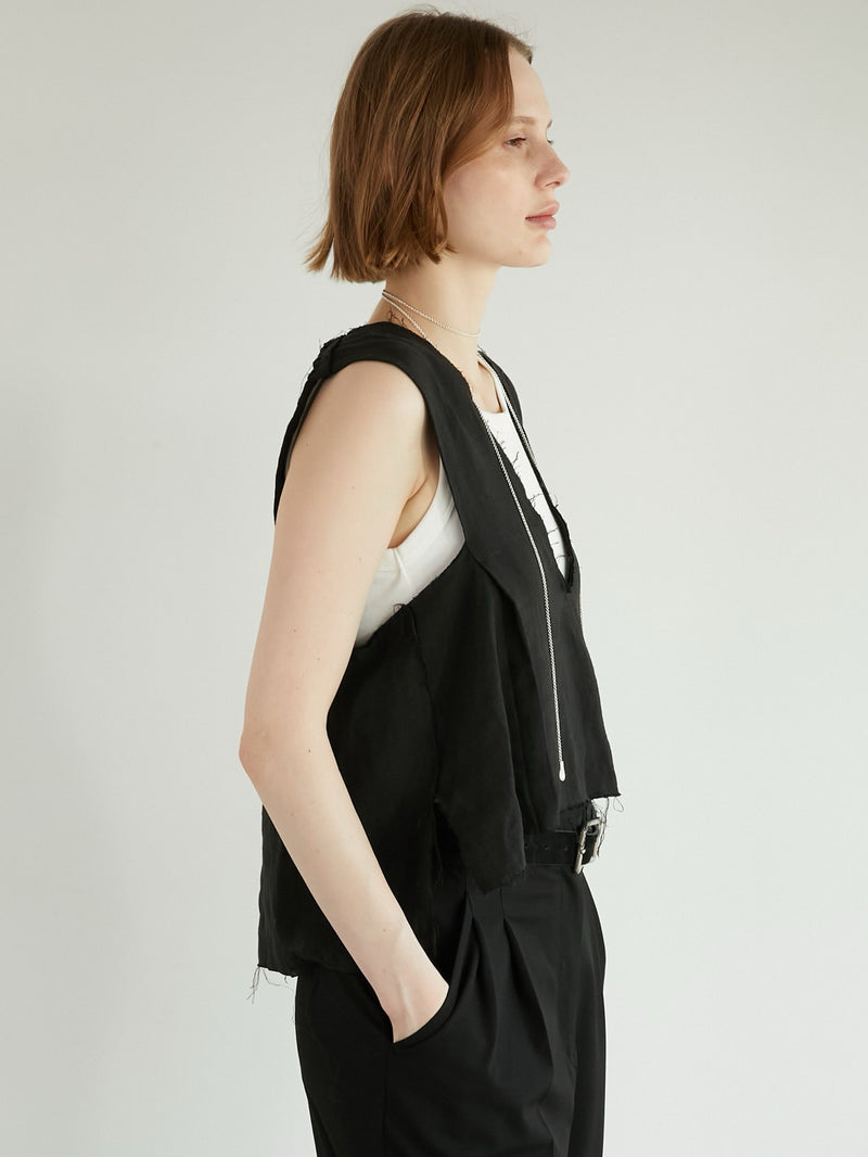 natural v neck blouse