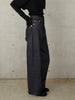 [予約]high waist straight denim pants