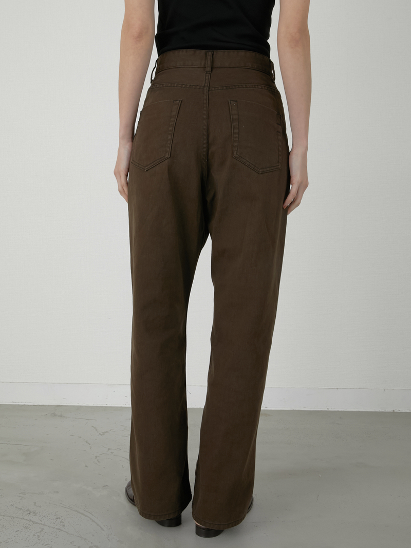 high waist straight denim pants