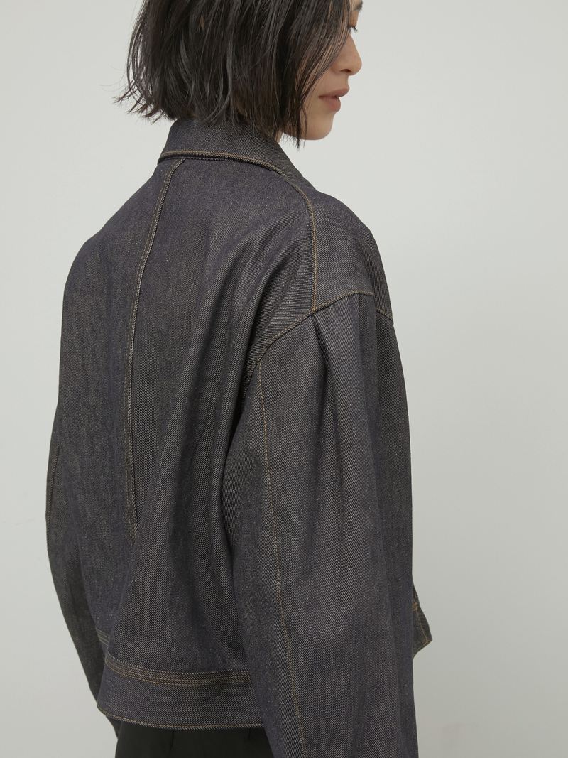 box denim blouson