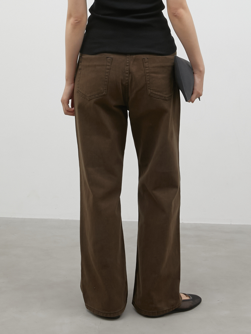 high waist straight denim pants