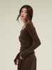 heart neck rib knit