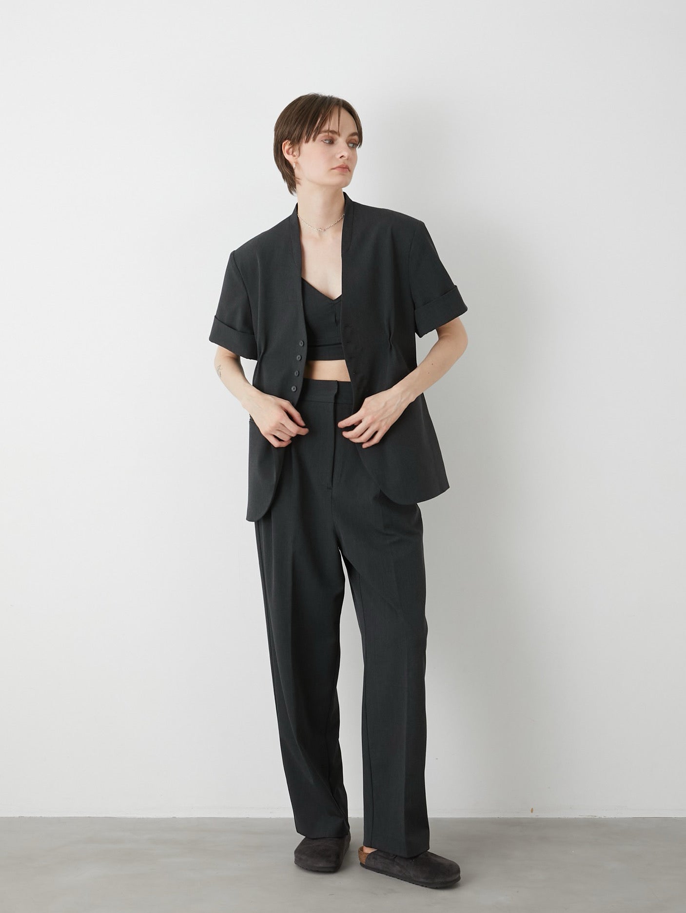 la peau de gem halfsleeve hole jacket完売品 halfsleeve hole jacket – LA PEAU DE GEM