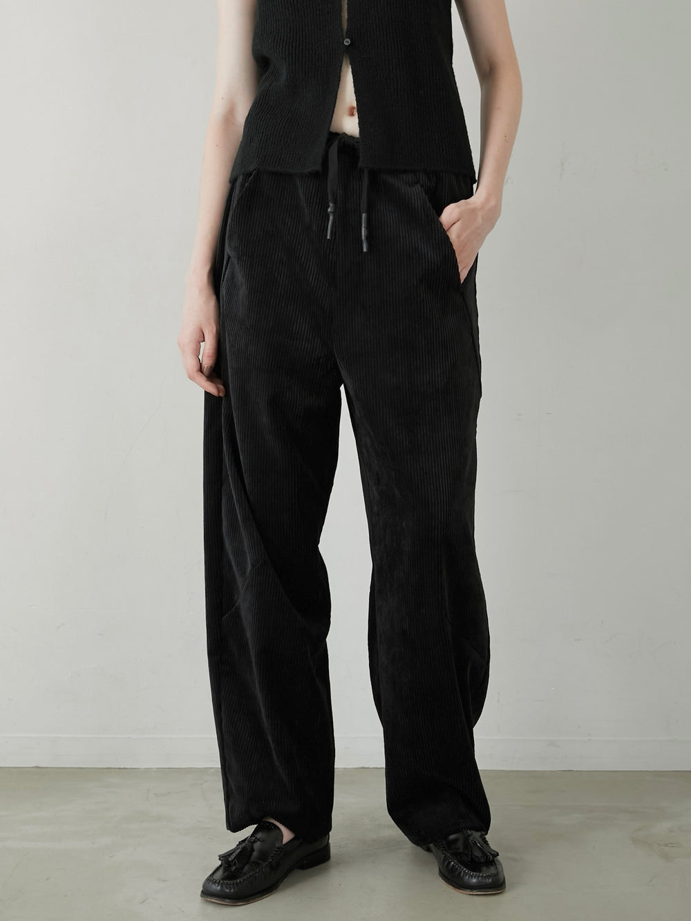 cutwork corduroy pants