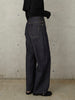 [予約]high waist straight denim pants