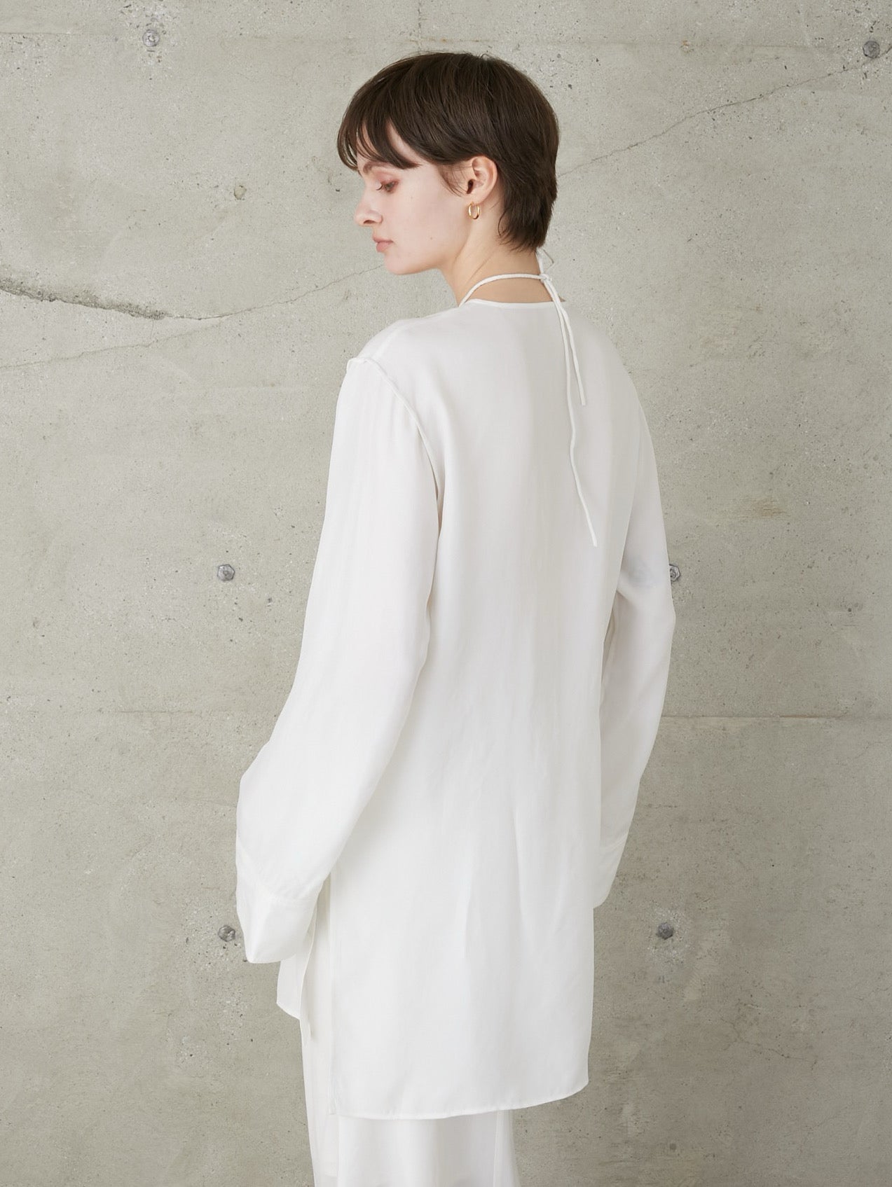 LA PEAU DE GEM】eco leather shirt/エコレザーシャツ（シャツ