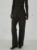 high waist straight twill pants