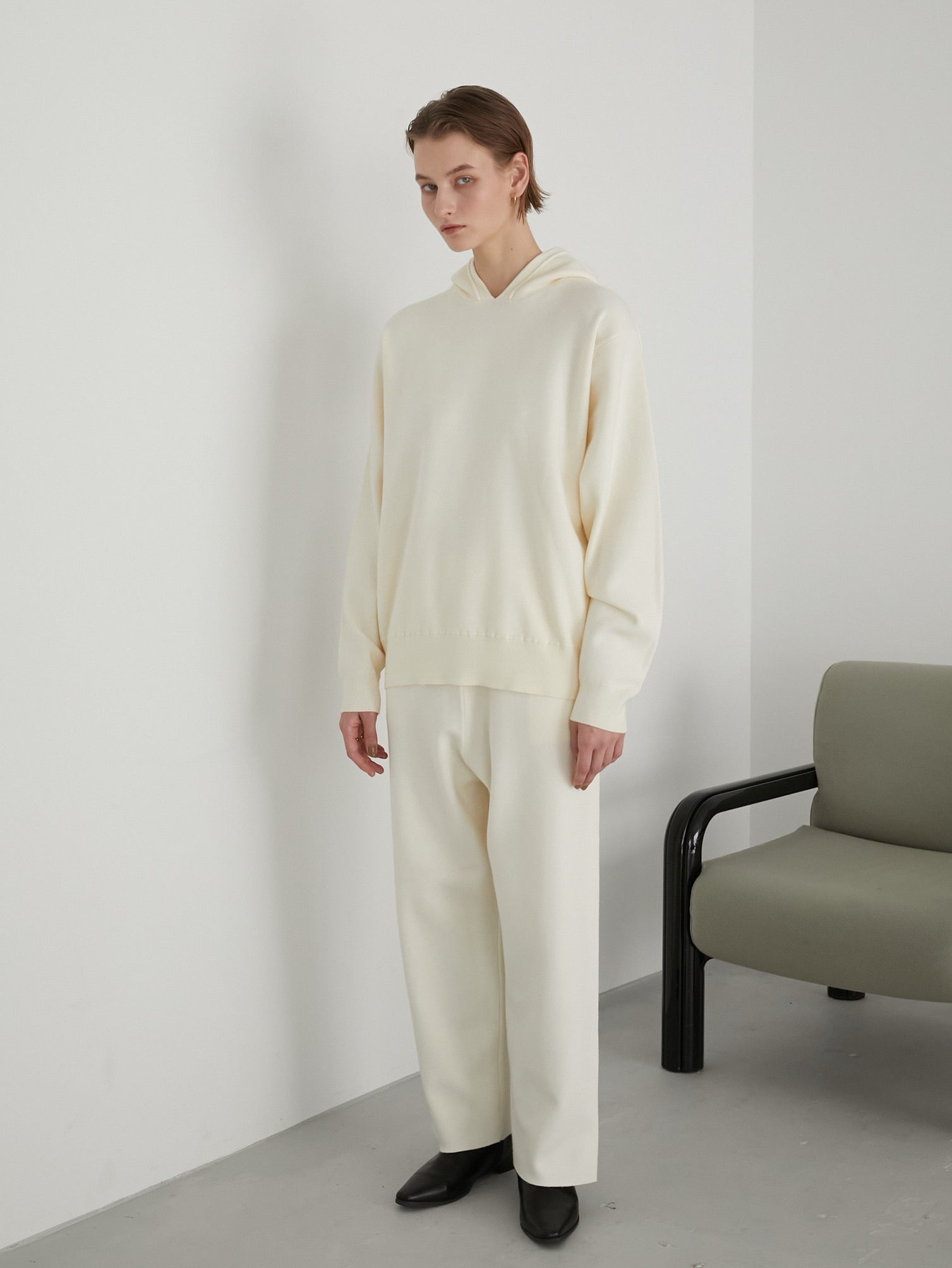 SALE]smooth knit hoodie – LA PEAU DE GEM