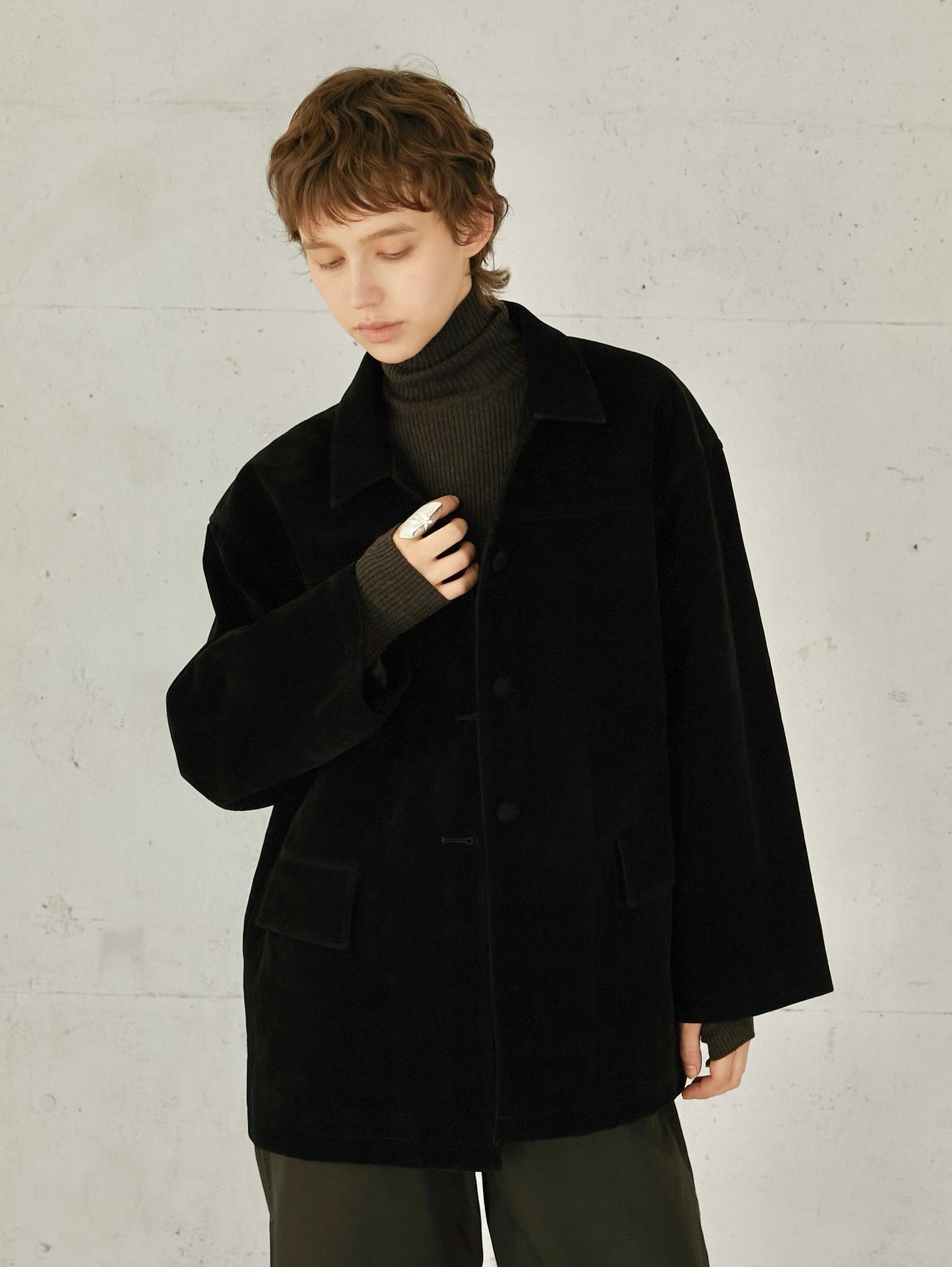 eco suede coverall – LA PEAU DE GEM