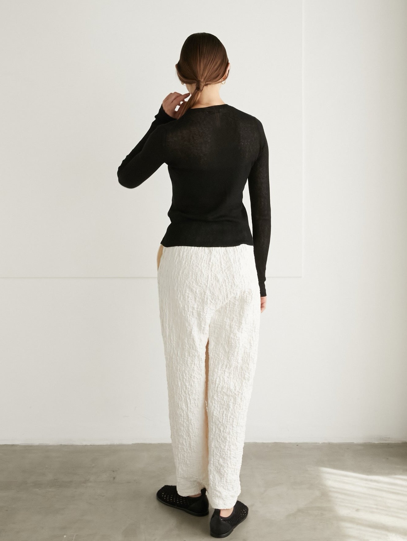 LAPAUDEGEM front hole cardigan カーディガン 黒