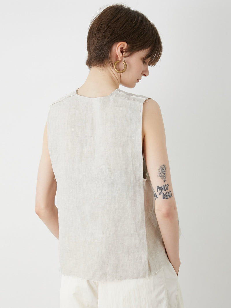 natural v neck blouse