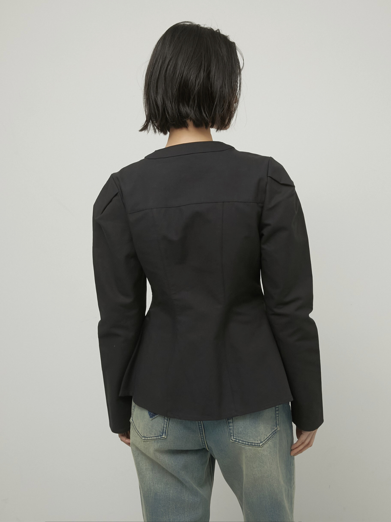 shape no collar jacket