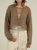 boucle knit pullover