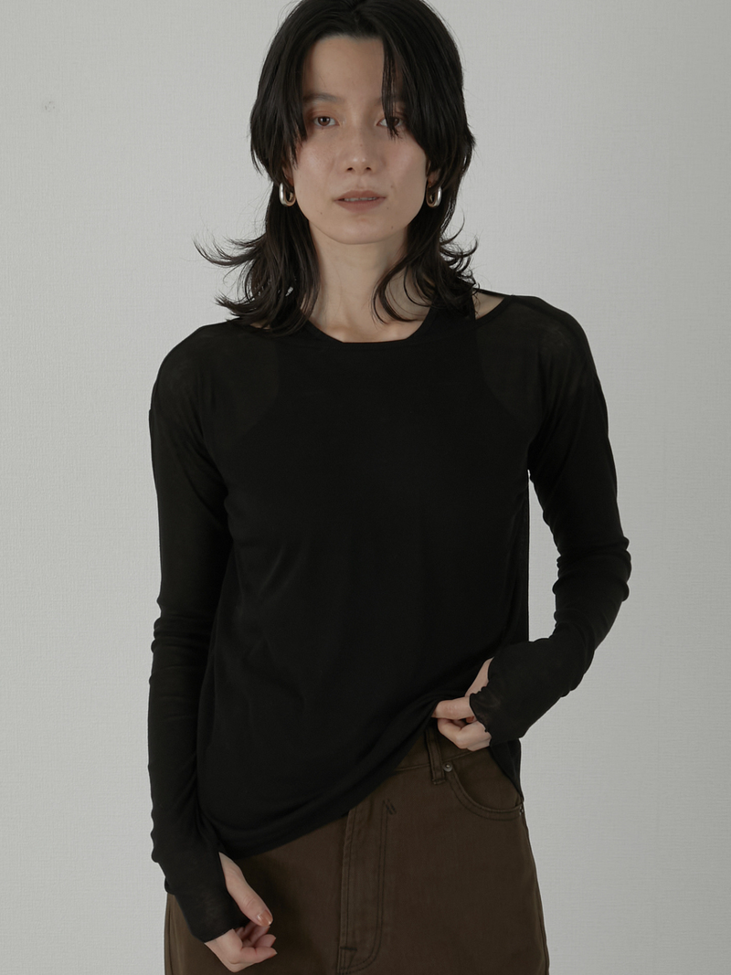 two piece sheer long tee