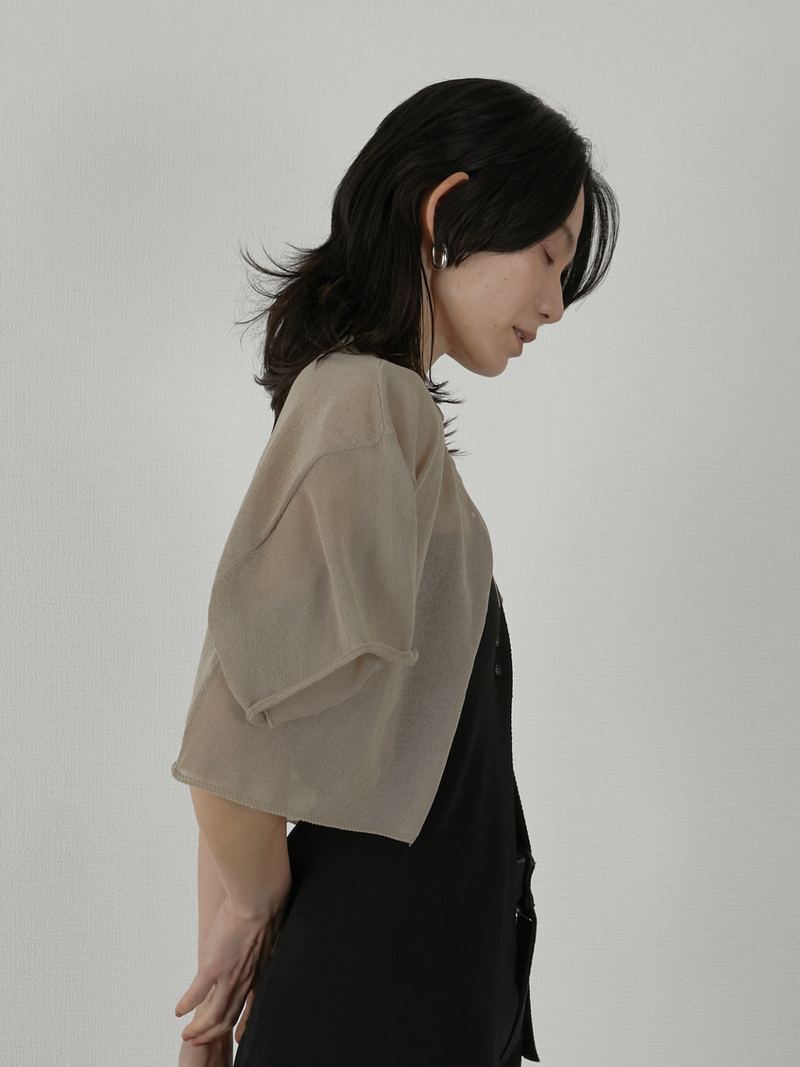 sheer short cardigan