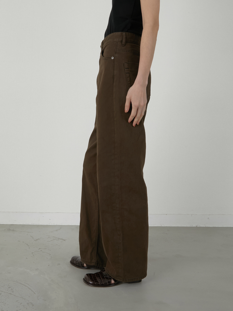 high waist straight denim pants