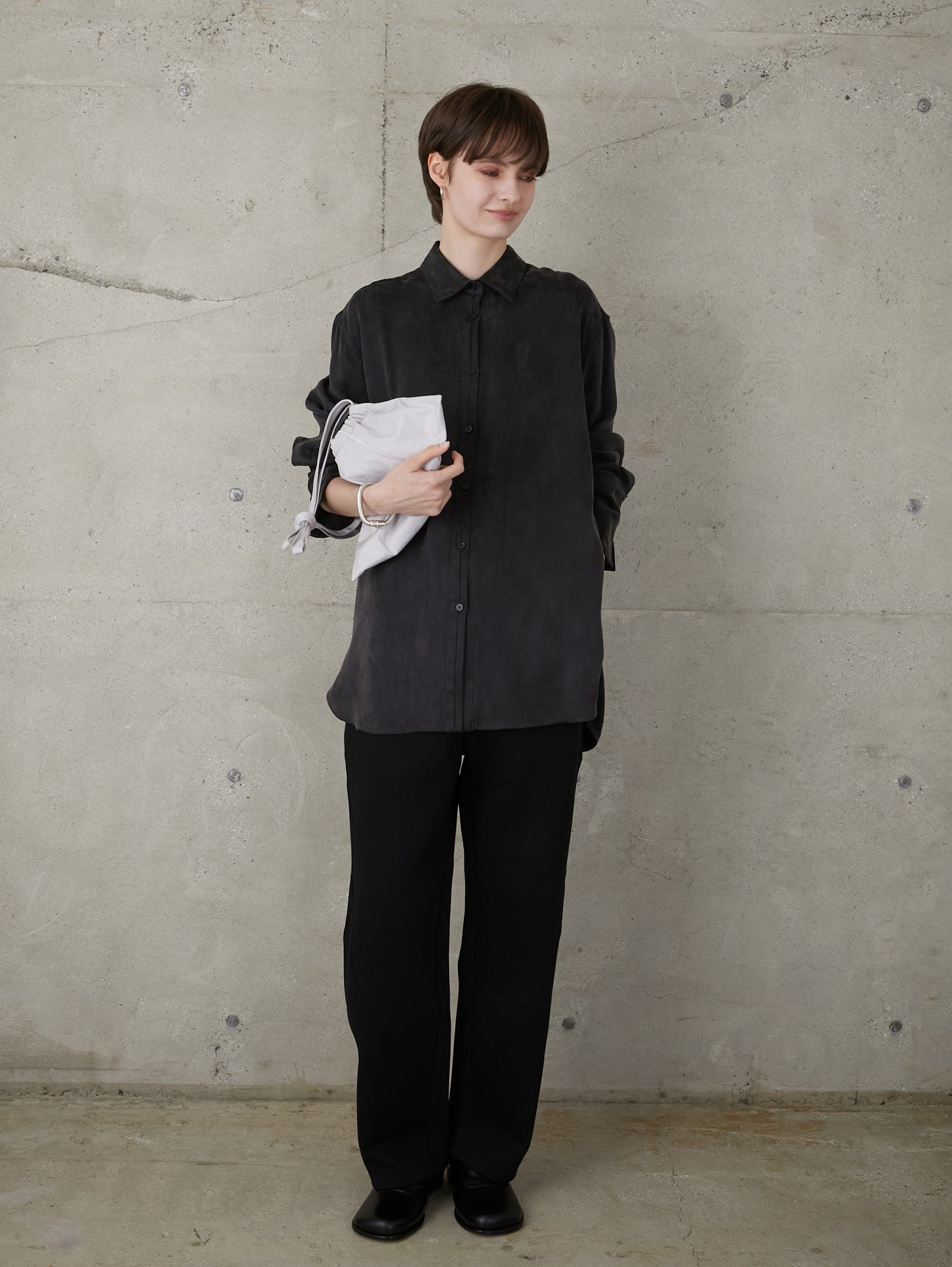 ブラウス シャツ 「LA PEAU DE GEM」soft rayon shirt/ソフトレーヨンシャツ レディース la peau de gem ブラウス シャツ 「LA PEAU DE GEM」soft rayon