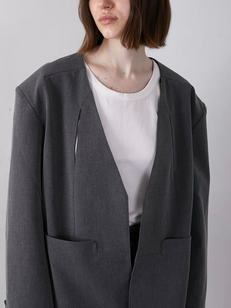 no collar hole jacket