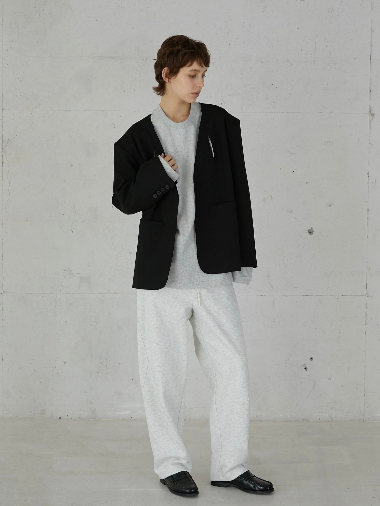 no collar hole jacket – LA PEAU DE GEM