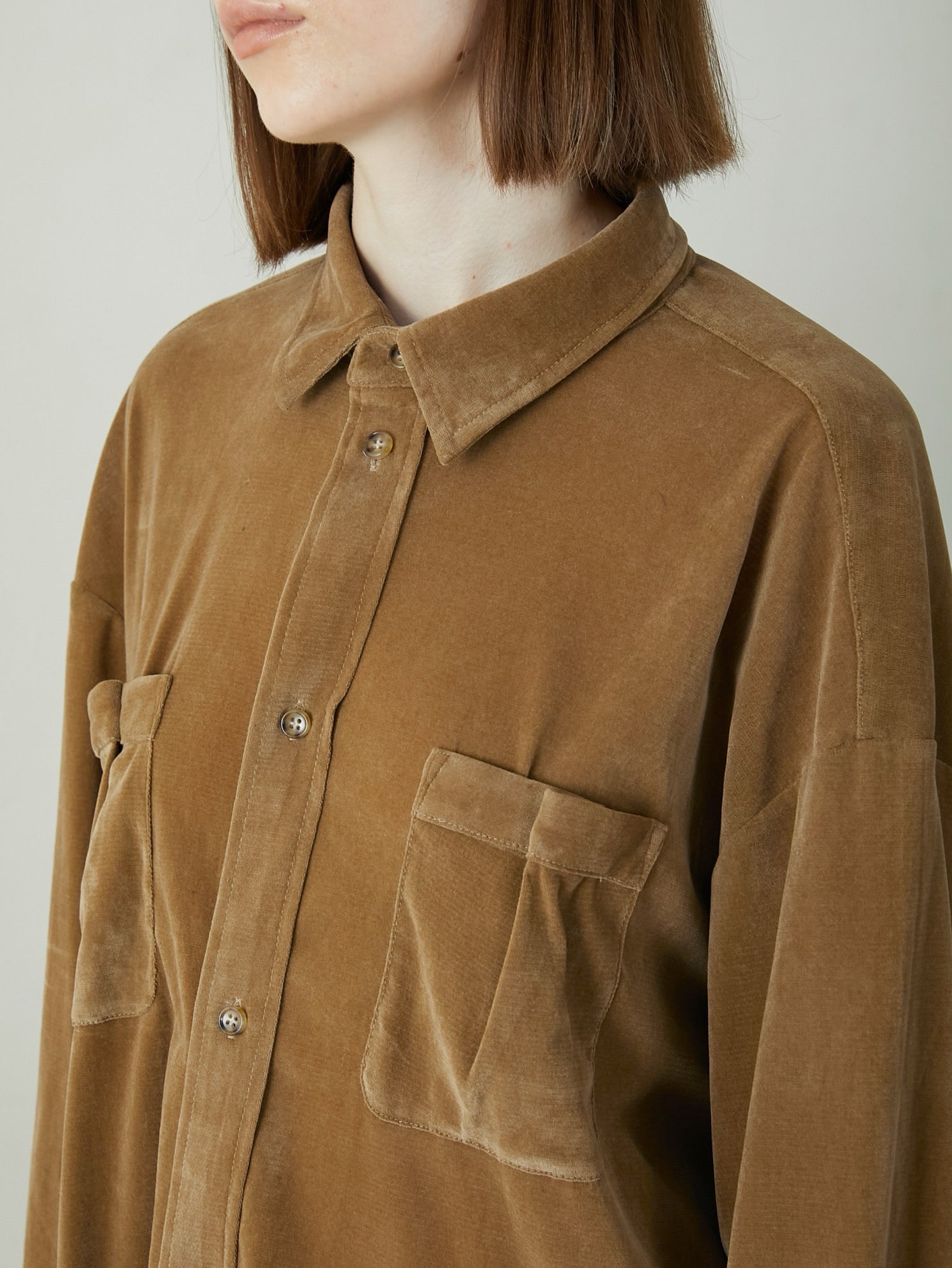 LA PEAU DE GEM □velour shirt