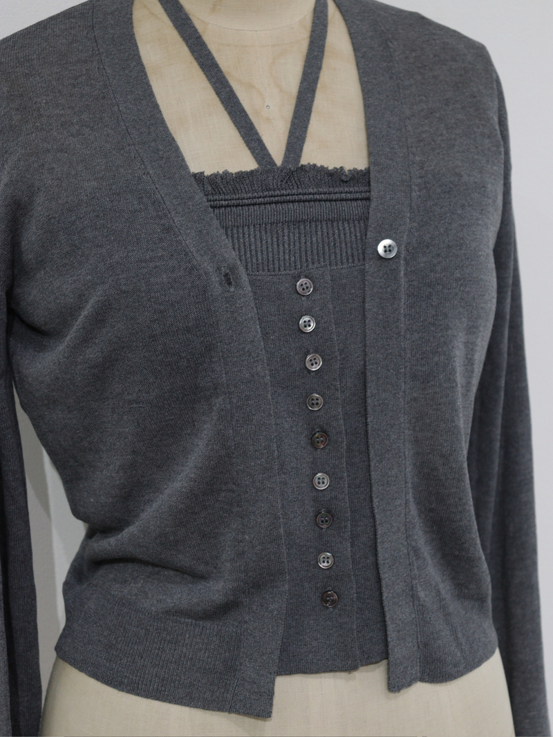 buri 2p knit cardigan