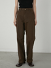 high waist straight denim pants