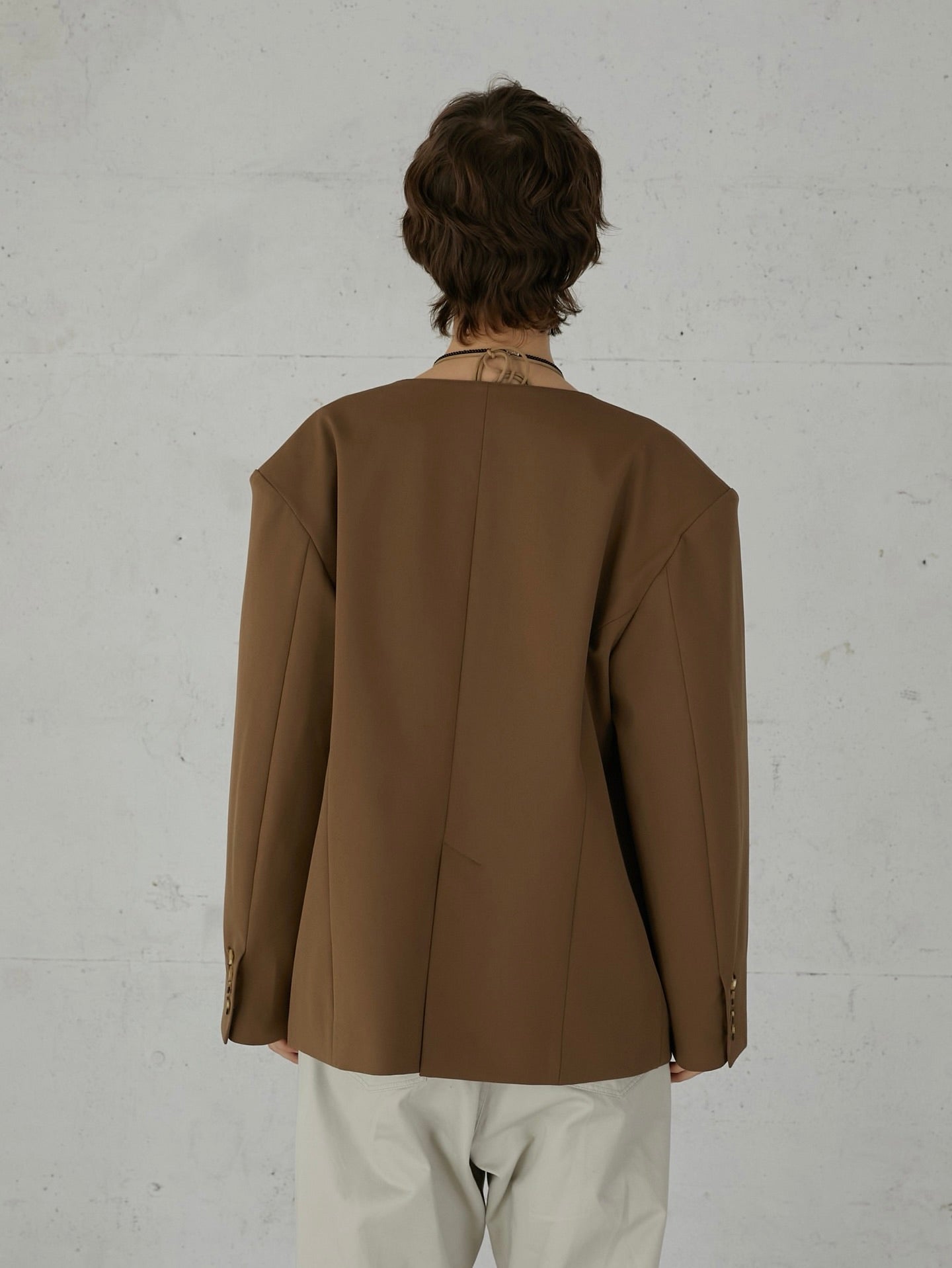 no collar hole jacket – LA PEAU DE GEM
