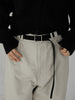 double face leather belt