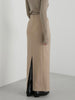 cinched waist long skirt