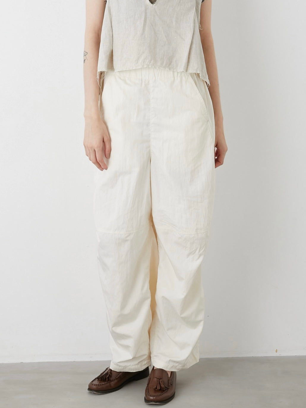 puckering nylon pants – LA PEAU DE GEM