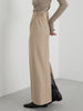 cinched waist long skirt