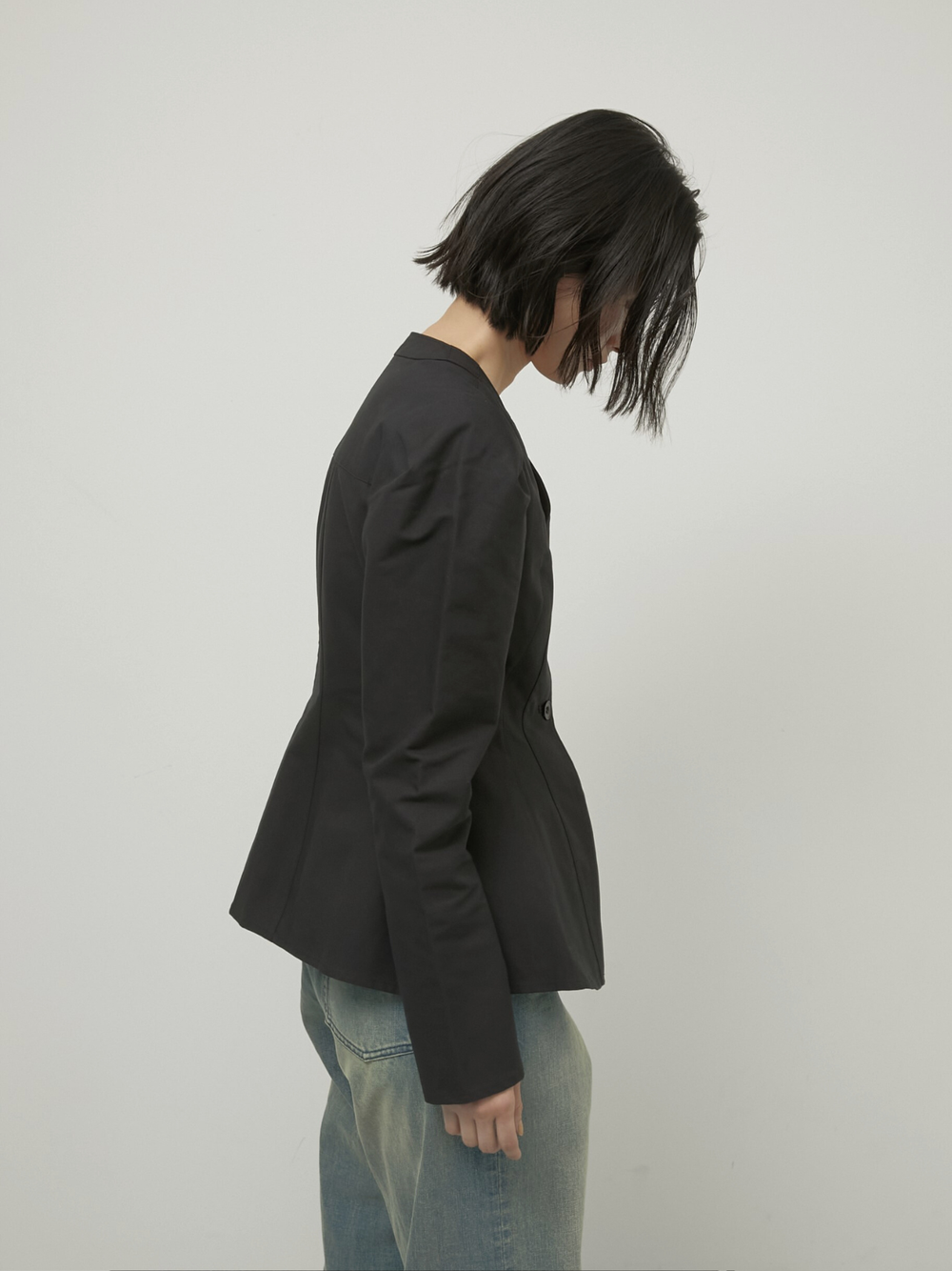 shape no collar jacket