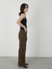 high waist straight denim pants