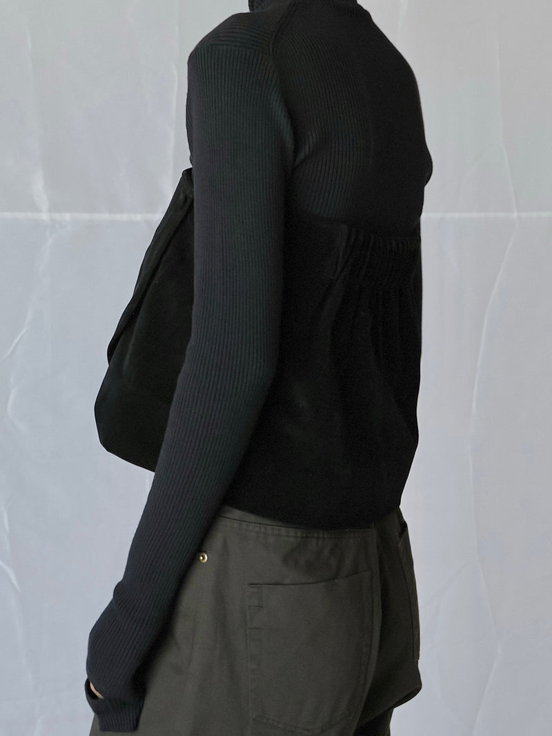 2way eco suede bustier