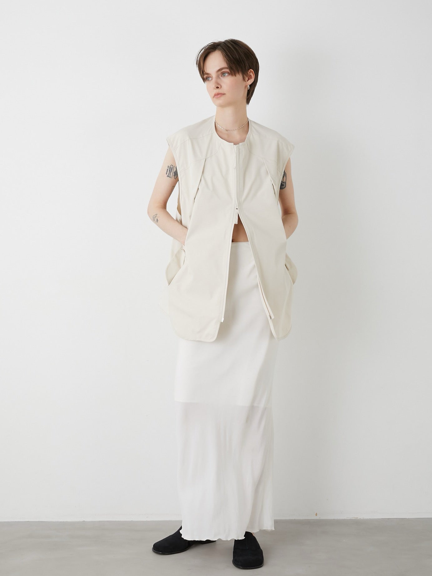 【LA PEAU DE GEM】TECH Padded Vest teck vest – LA PEAU DE GEM