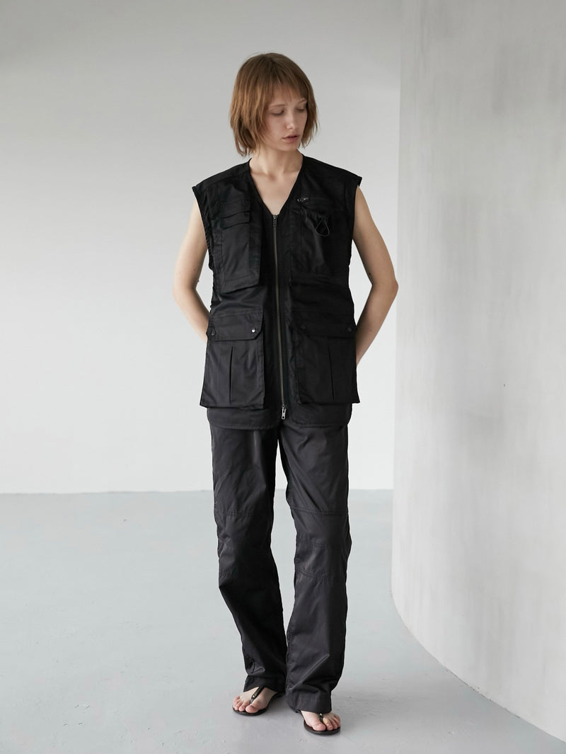 fisher pocket vest / nylon black