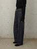 [予約]high waist straight denim pants