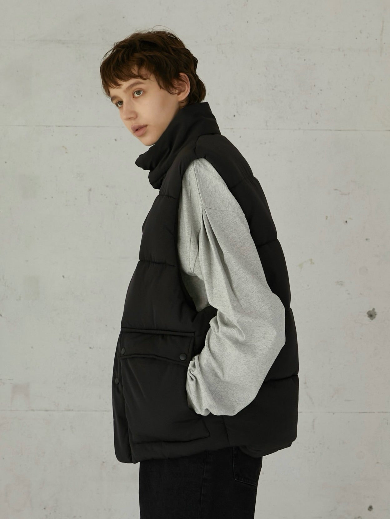 LA PEAU DE GEM ボンバーベスト　ブラック bomber vest – LA PEAU DE GEM