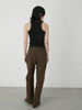 high waist straight denim pants