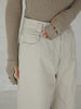 high waist straight twill pants